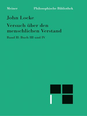 cover image of Versuch über den menschlichen Verstand. Band II